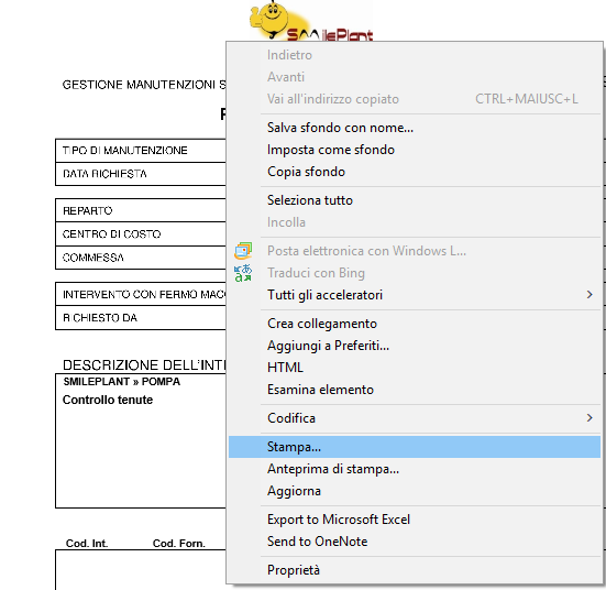 Manuale software gestione manutenzioni SmilePlant